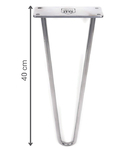 Noga metalowa do stolika Hairpin legs loft dwa pręty