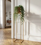 Metalowy kwietnik stojak na kwiatek nowoczesny kwietnik złoty TOWER 100 cm