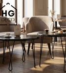 Metalowa noga twist hairpin do stolika kawowego dwa pręty noga loftowa DX40 cm