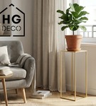 Metalowy kwietnik stojak na kwiatek nowoczesny kwietnik złoty TOWER 70 cm