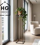 Metalowy kwietnik stojak na kwiatek loftowy kwietnik czarny TOWER 100 cm