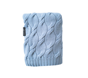 Kocyk z wełny merino - błękitny, kolekcja PREMIUM LULLALOVE