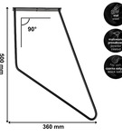 Noga meblowa metalowa noga do stolika kawowego FIN 50 cm czarna Zestaw 3 szt.
