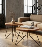 Noga meblowa metalowa noga do stolika kawowego FIN 40 cm czarna