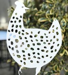 Dekoracja do ogrodu metalowa kura Ula HGDECO