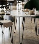 Metalowa noga hairpin do stolika kawowego dwa pręty / noga loftowa / czarna DP50 cm