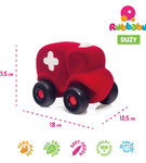 Karetka zabawka sensoryczna duża czerwona Rubbabu
