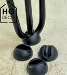 Podkładka ochronna czarna 4 szt. z tworzywa pod nogi meblowe hairpin HGDECO