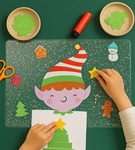 Mata podkładka na stół dla dzieci elf Boże Narodzenie ALLC