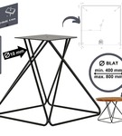 Stelaż noga do stolika kawowego DIAMOND 41 cm czarna