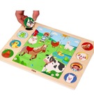 Puzzle układanka 2w1 farma odszukaj cień Viga